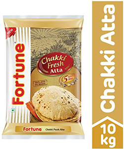 Fortune Chakki Fresh (100% Atta) - 10 Kg Pack फार्च्यून चक्की फ्रेश - गेहू आटा